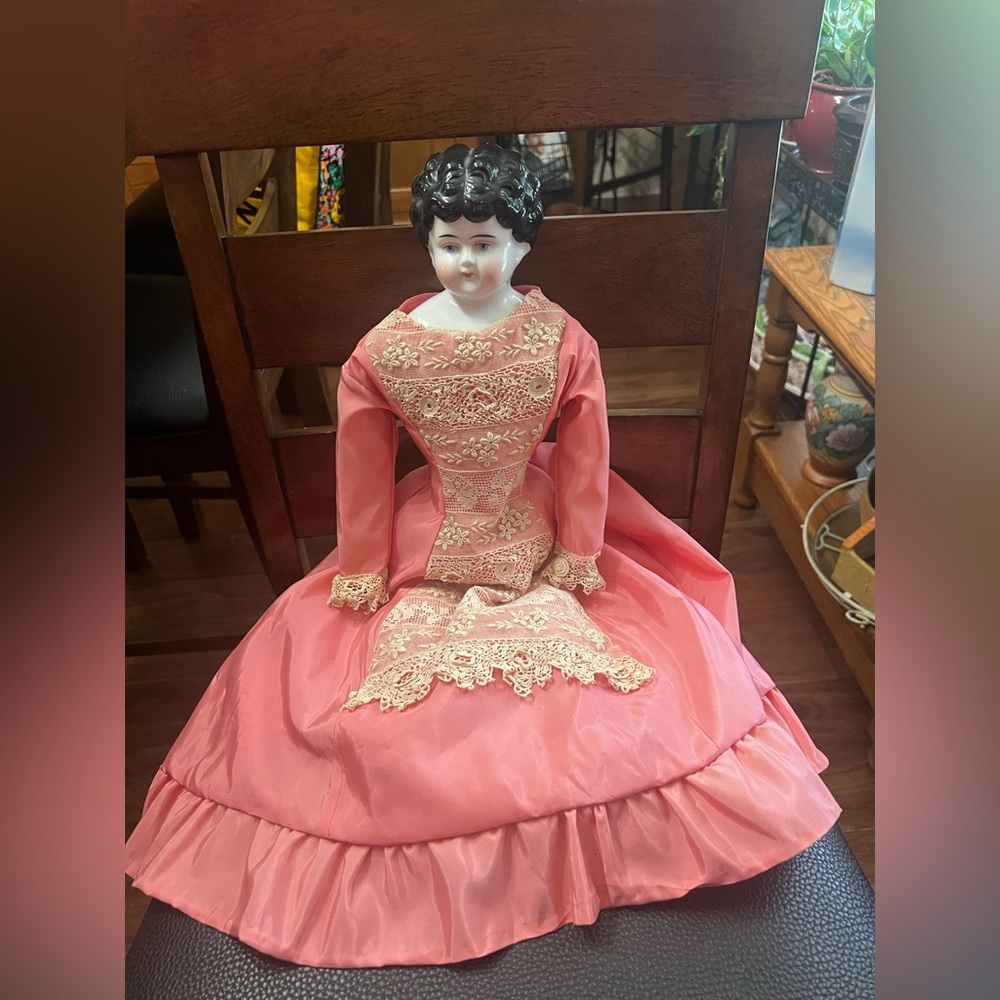 Vintage German, China shoulder head, 19” doll